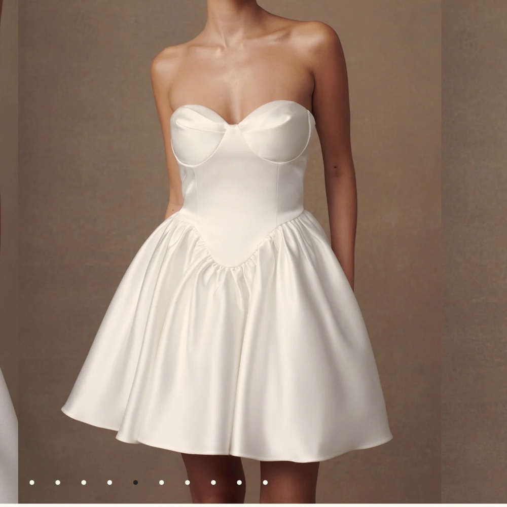 Meshki White Strapless Mini Dress